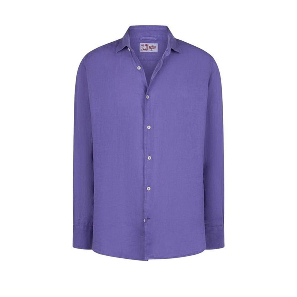 MC2 SAINT BARTH Men's Linen Shirt Men PURPLE Shirts